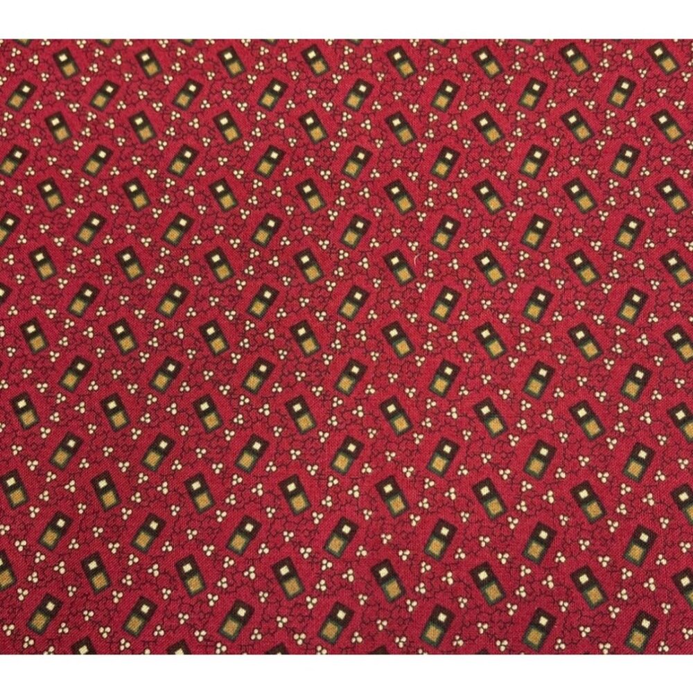 Northcott Plantation Circa 1800s Cotton Fabric Ro Gregg 1/2 yard Red/Gold
